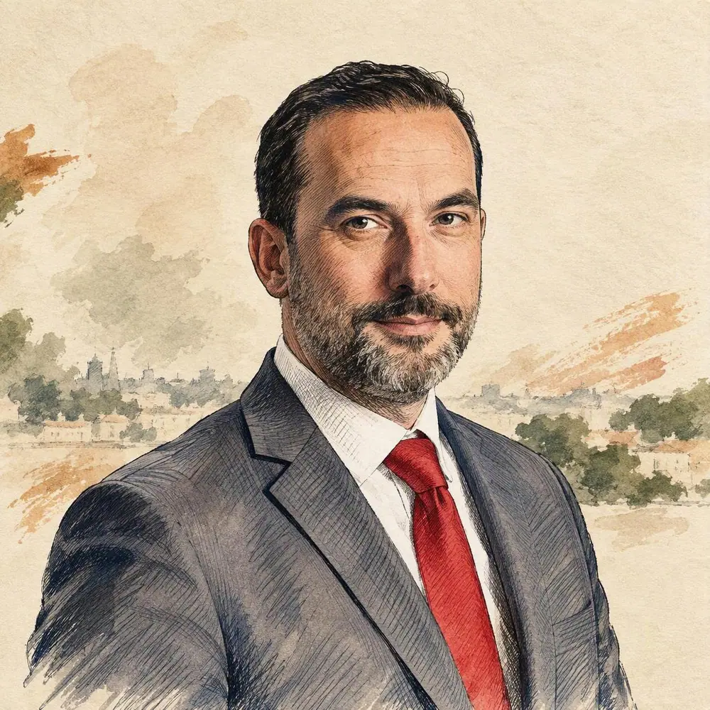 Portrait illustré de Sébastien Korchia